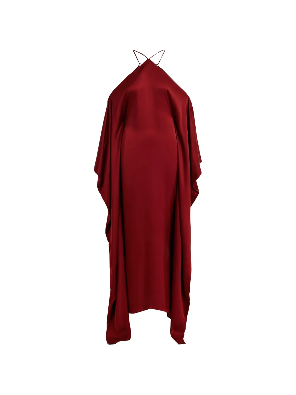 Essentiel Antwerp halterneck waterfall-side maxi dress - Rosso