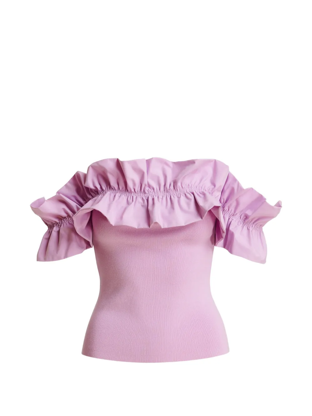 Essentiel Antwerp ruffled-neck off-shoulder top - Rosa