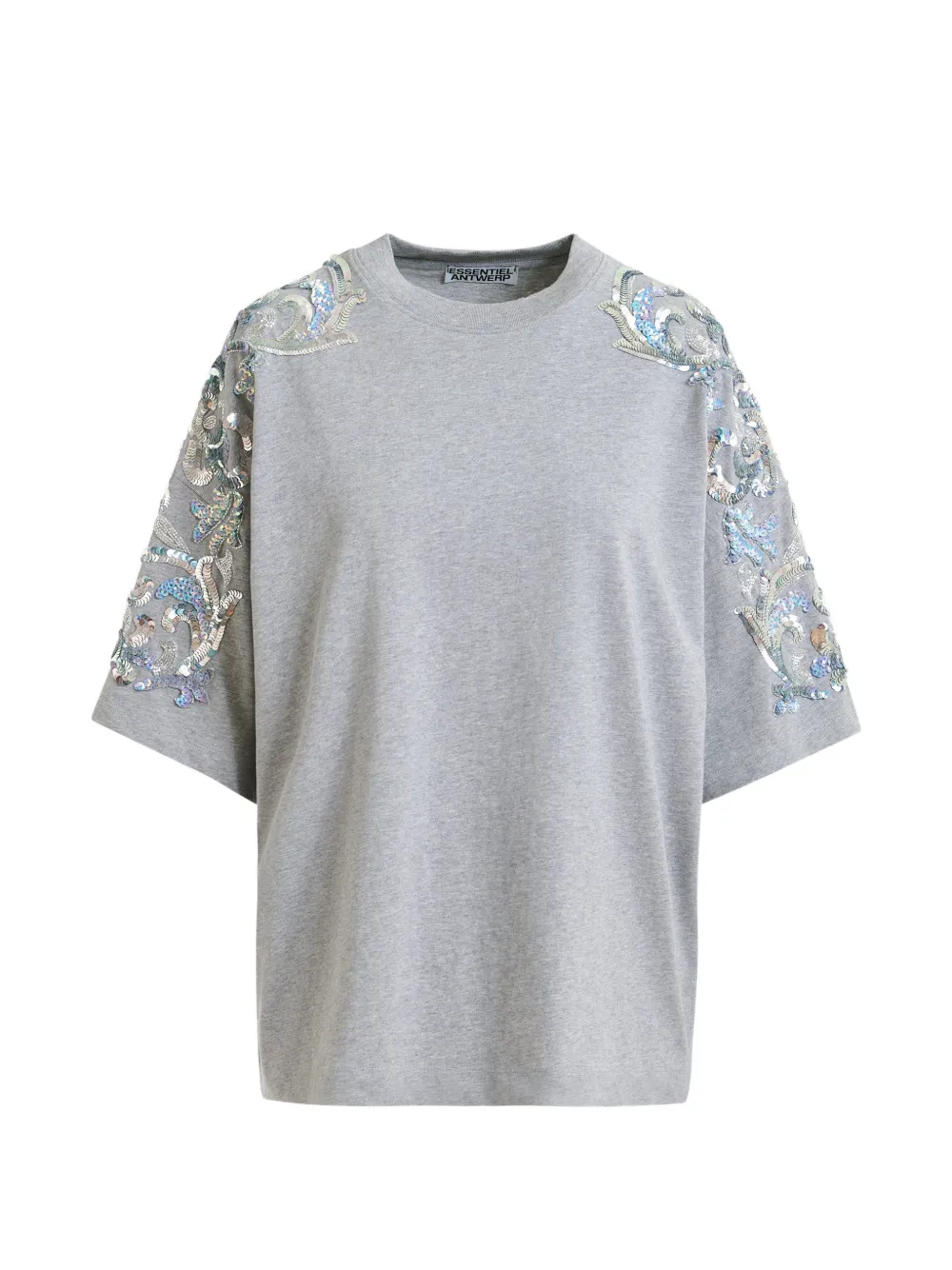 Essentiel Antwerp sequin-embellished bead-embellished T-shirt - Grigio