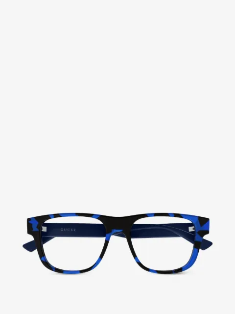 Gucci Eyewear tortoiseshell-effect rectangle-frame glasses