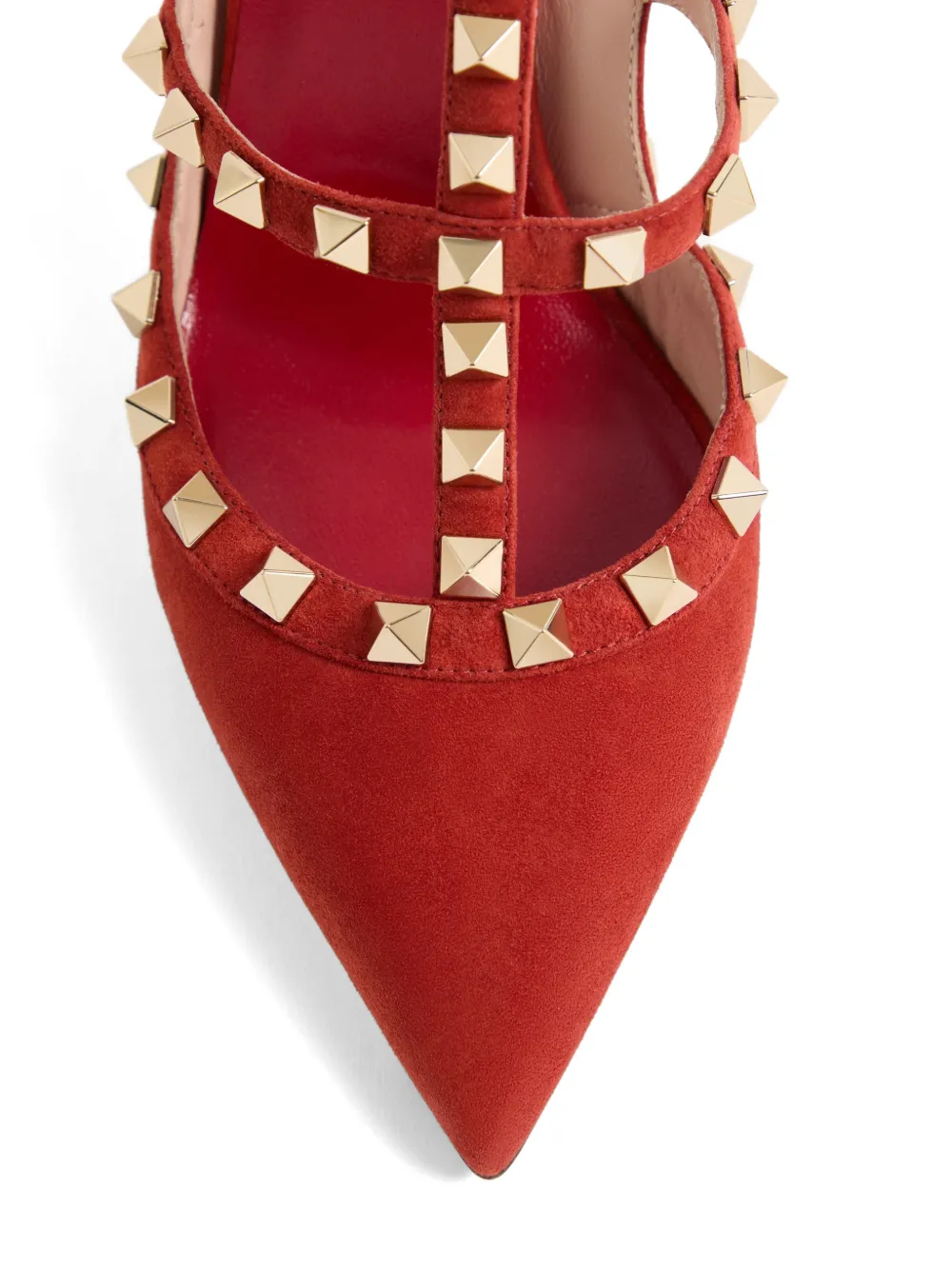 Valentino Garavani Rockstud suède pumps 100 mm Rood