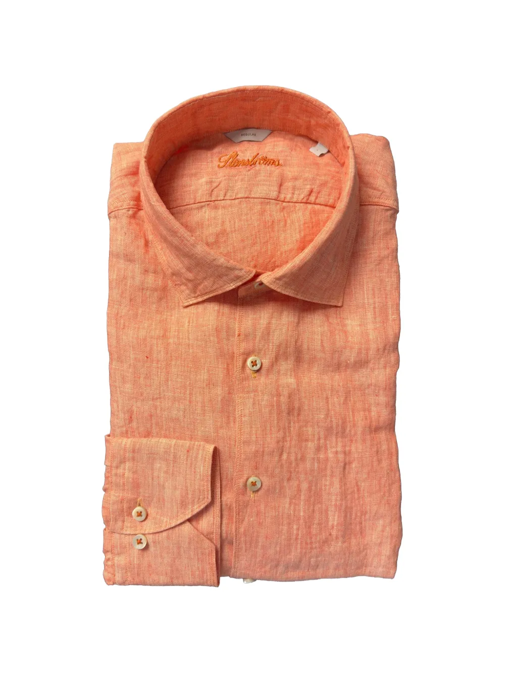 Stenströms button-front linen shirt - Arancione