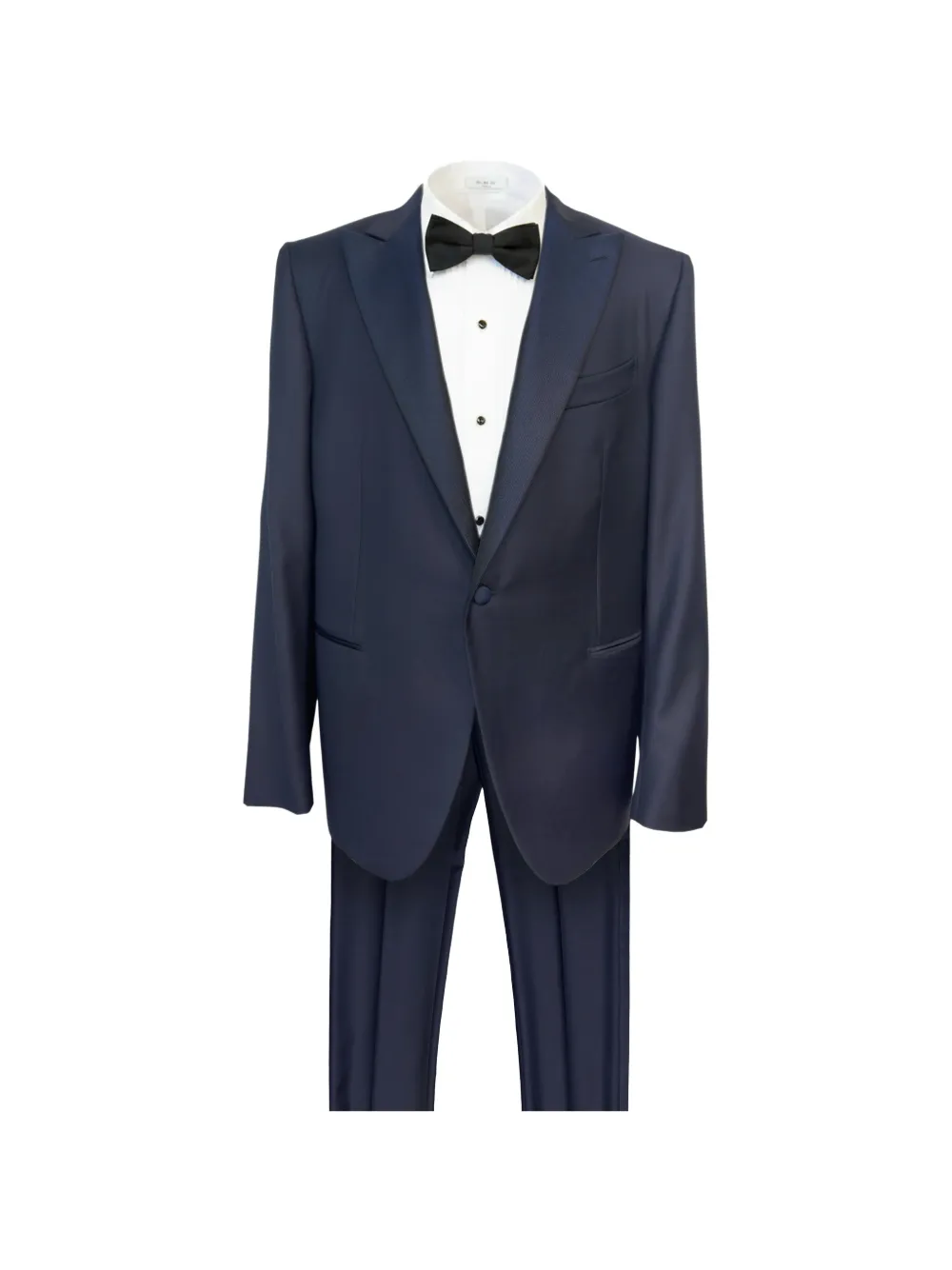 Caruso single-breasted satin-lapel tuxedo suit - Blu