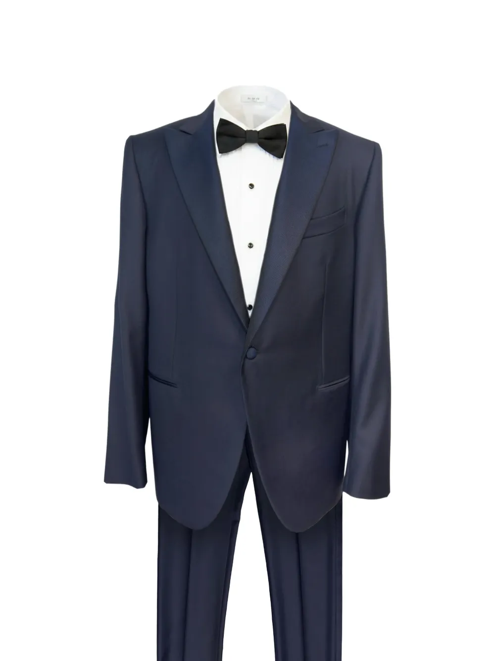 Caruso single-breasted satin-lapel tuxedo suit - Blu
