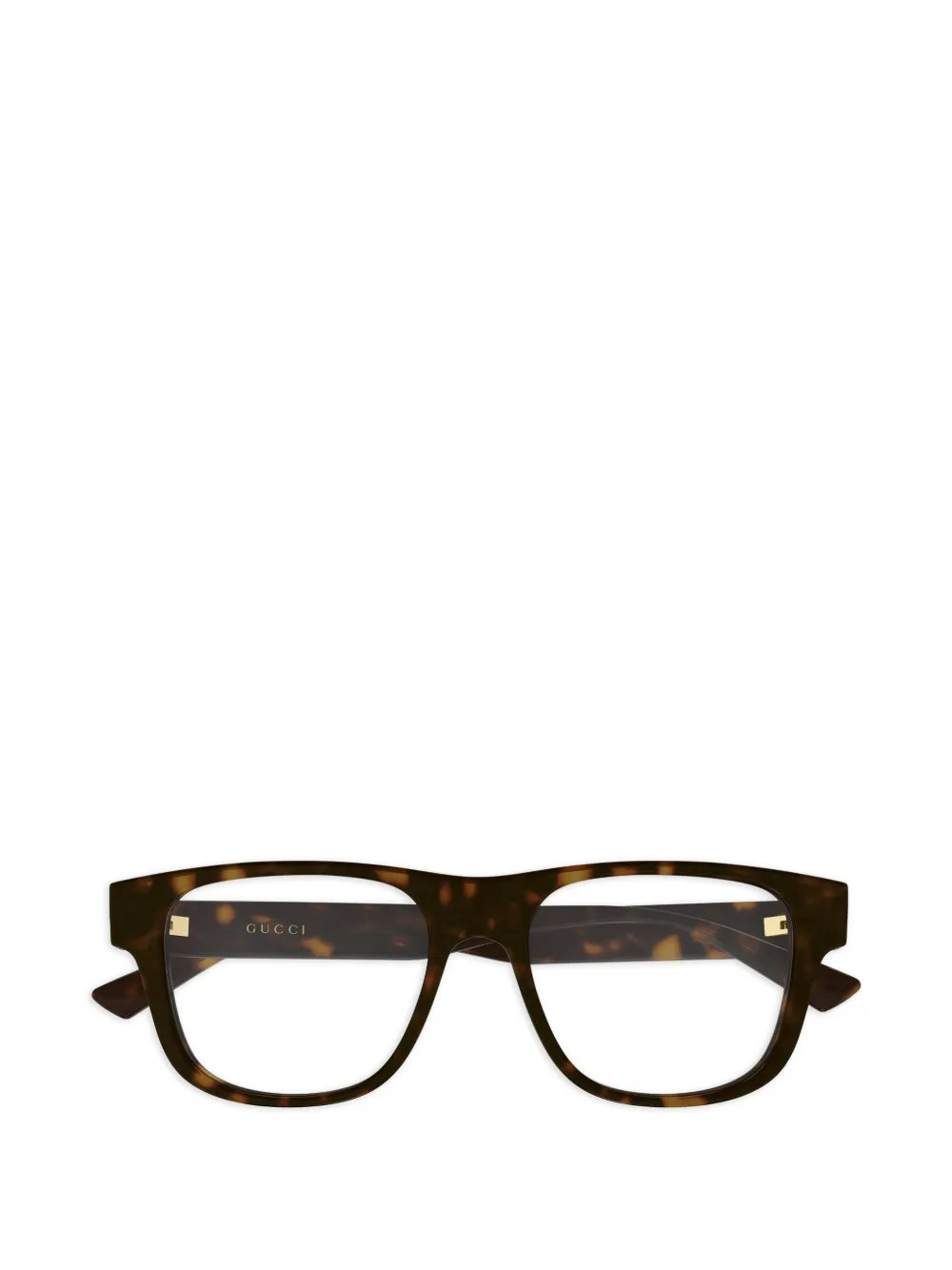 Gucci Eyewear tortoiseshell-effect rectangle-frame glasses - Braun