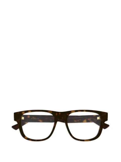 Gucci Eyewear tortoiseshell-effect rectangle-frame glasses