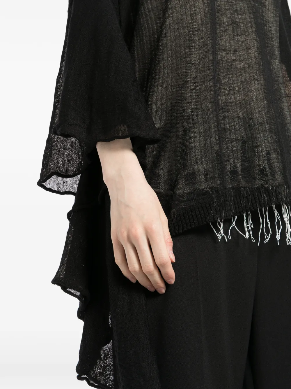Uma Wang Asymmetrische top Zwart