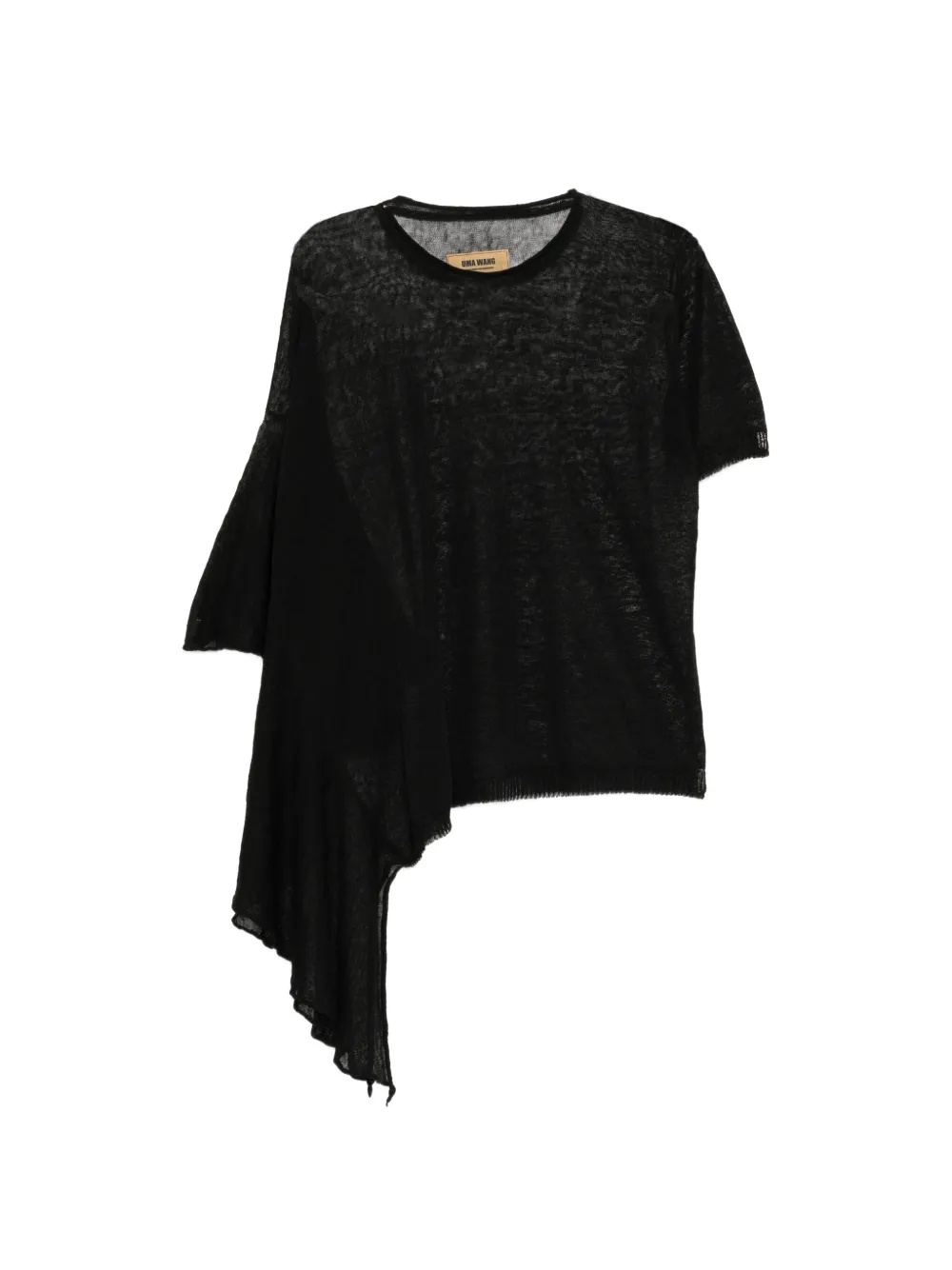 Uma Wang asymmetric knitted top - Nero
