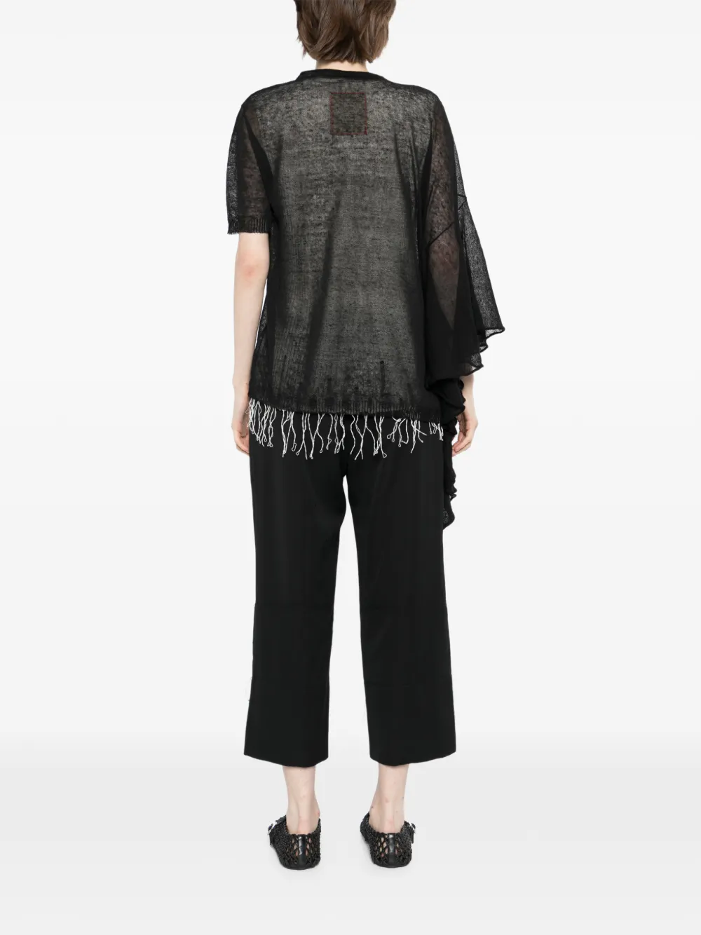 Uma Wang Asymmetrische top Zwart