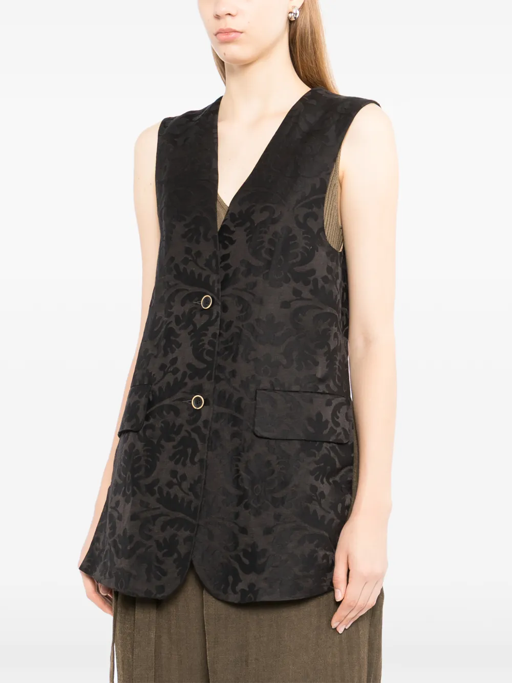 Uma Wang Kallan gilet Zwart