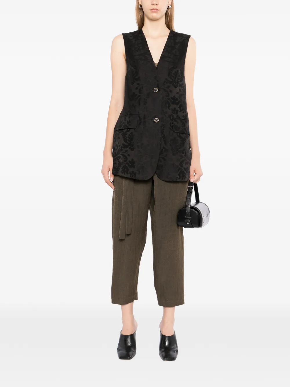 Uma Wang Kallan gilet Zwart