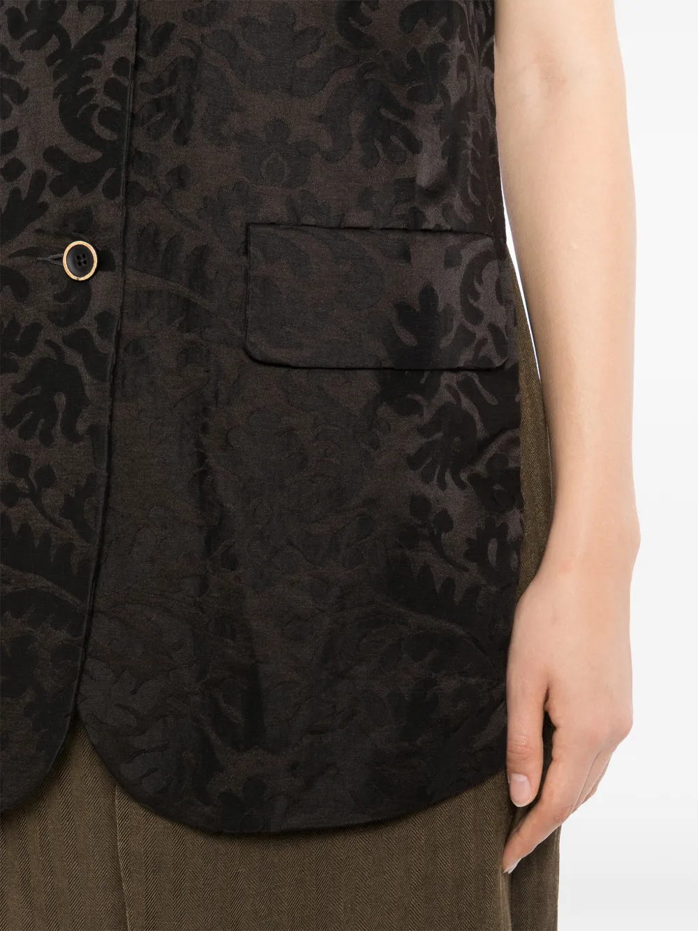Uma Wang Kallan gilet Zwart