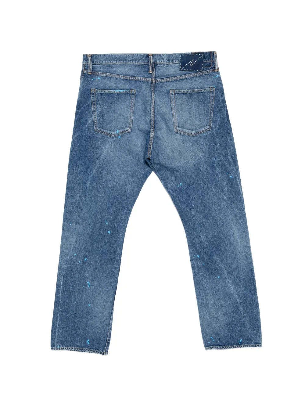 visvim Whisker jeans met verfspatten Blauw