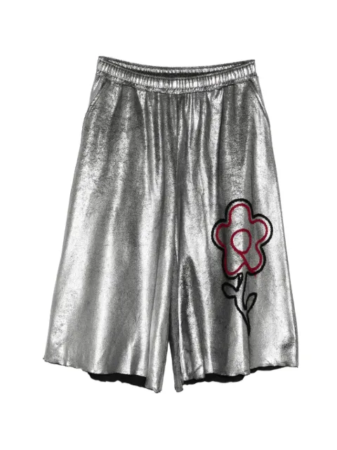 Kidill flower-patch metallic shorts