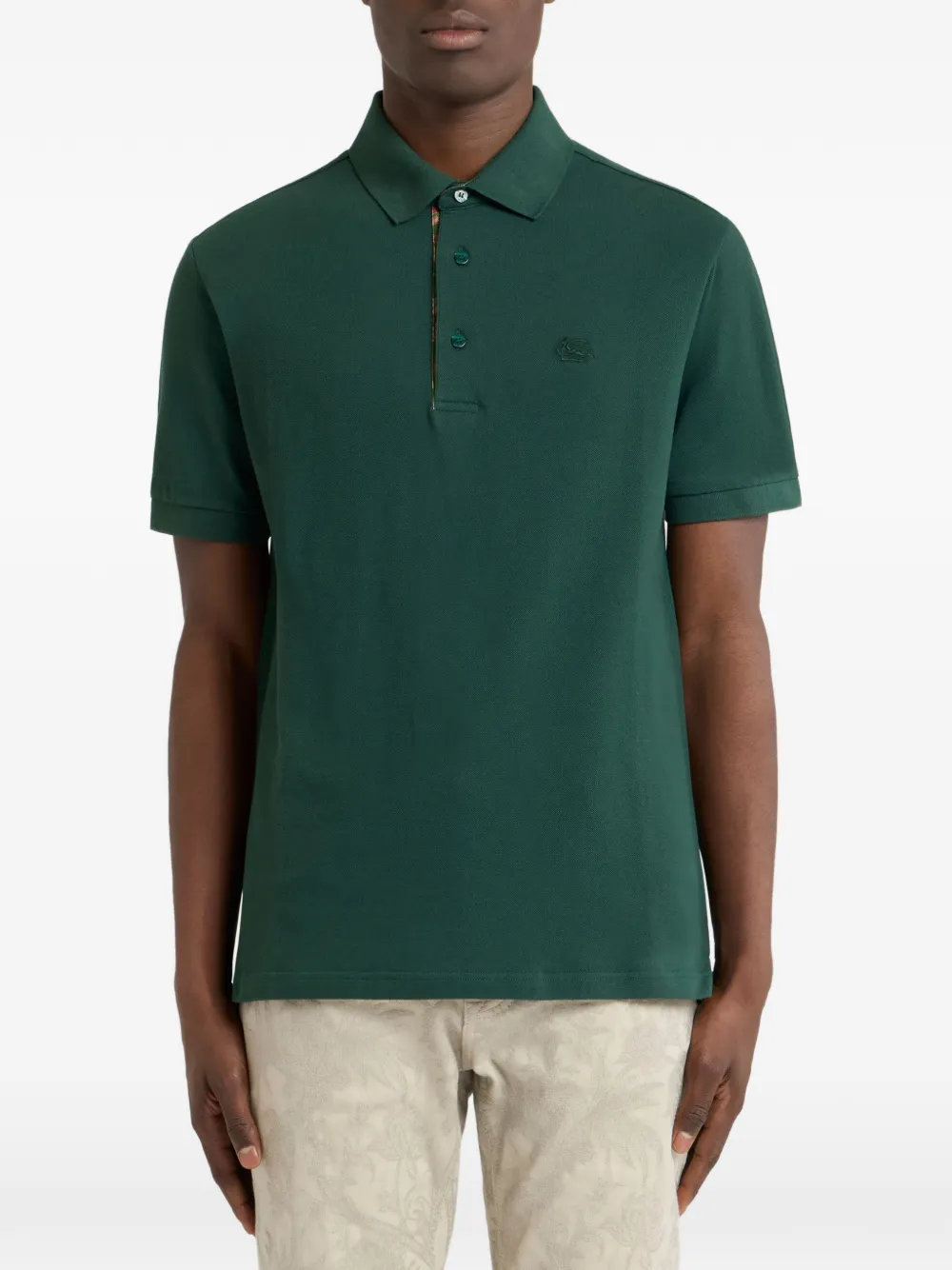 ETRO Poloshirt met geborduurd logo Groen