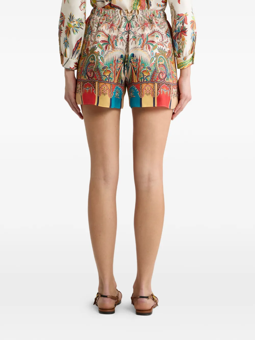 ETRO Peau D'Ange zijden mini-shorts Beige