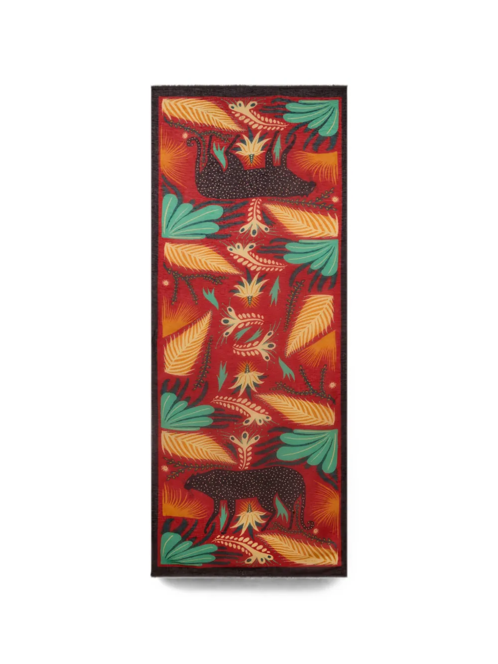 ETRO x Tabby Booth modal-blend scarf with placed print - Rot