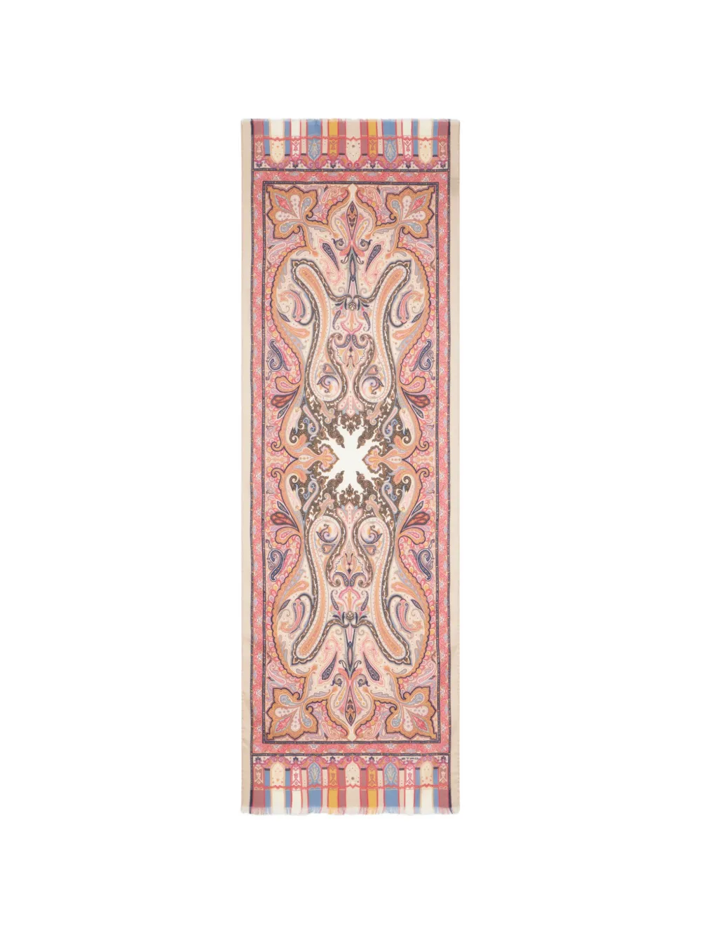 ETRO cashmere, silk and wool scarf with Paisley motif - Toni neutri