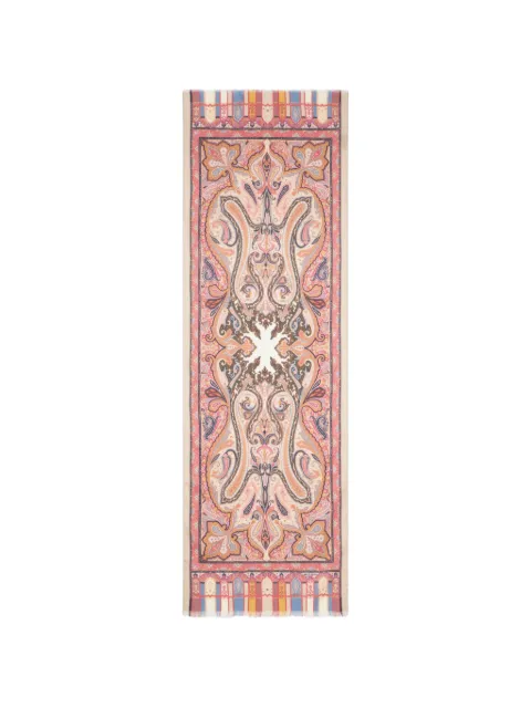 ETRO cashmere, silk and wool scarf with Paisley motif