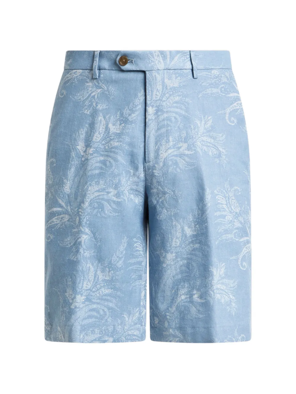 ETRO jacquard-motif denim shorts - Blu