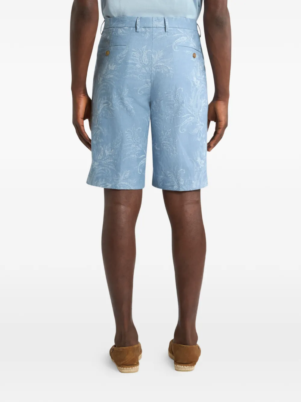 ETRO Spijkershorts met jacquard-patroon Blauw
