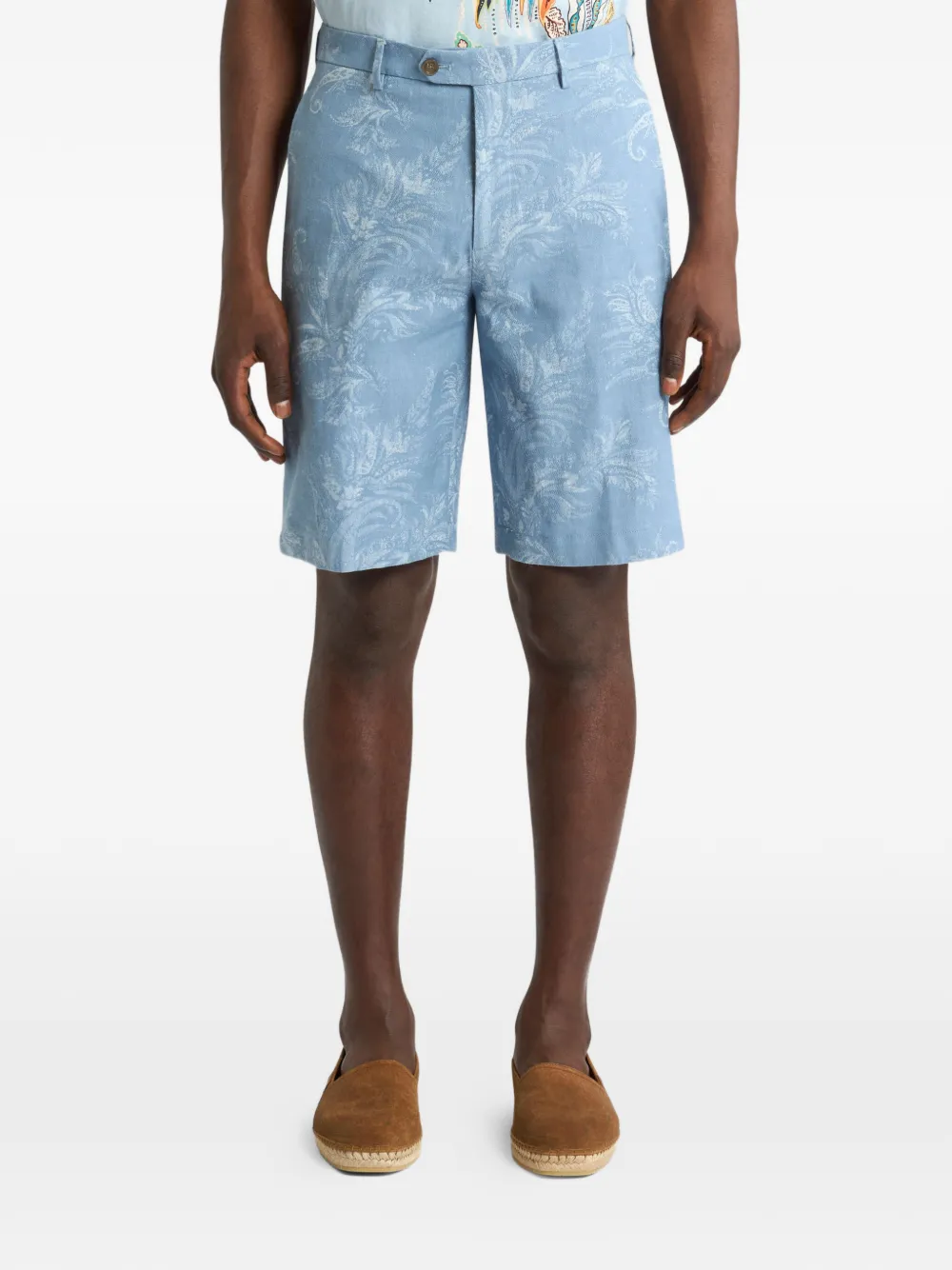 ETRO Spijkershorts met jacquard-patroon Blauw