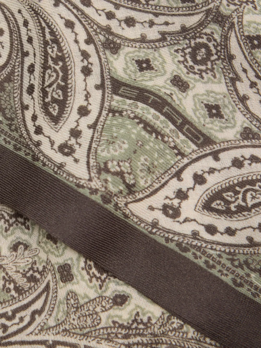 ETRO Driehoekige sjaal met paisley-print Beige