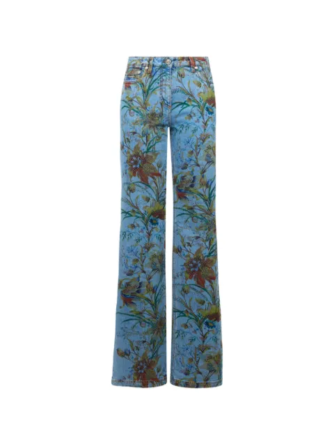 ETRO floral-motif flared jeans