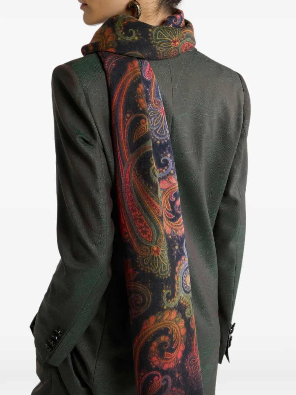 ETRO Sjaal met paisley-print en degradé-effect Blauw