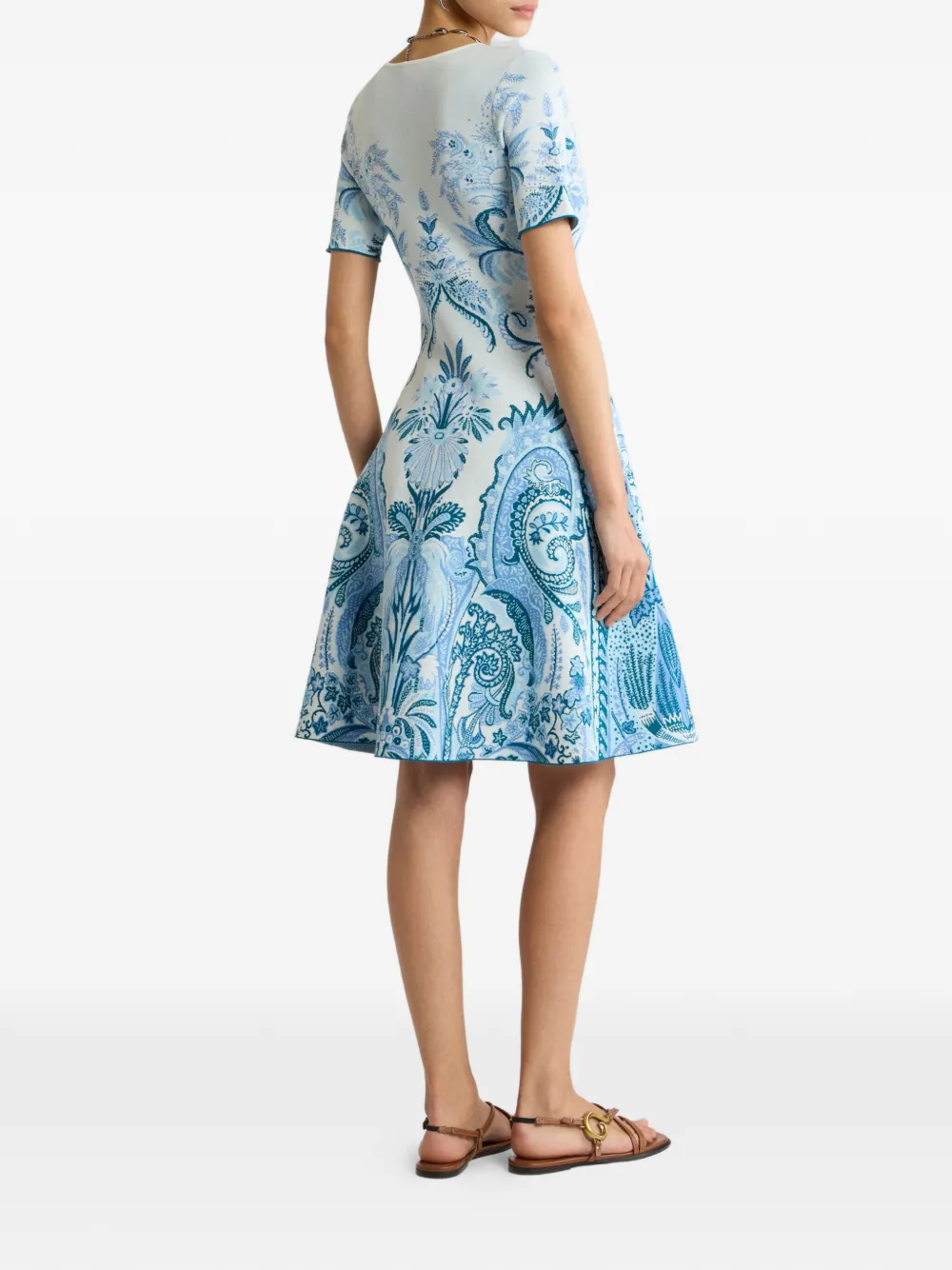 ETRO Jurk met paisley-jacquard Blauw