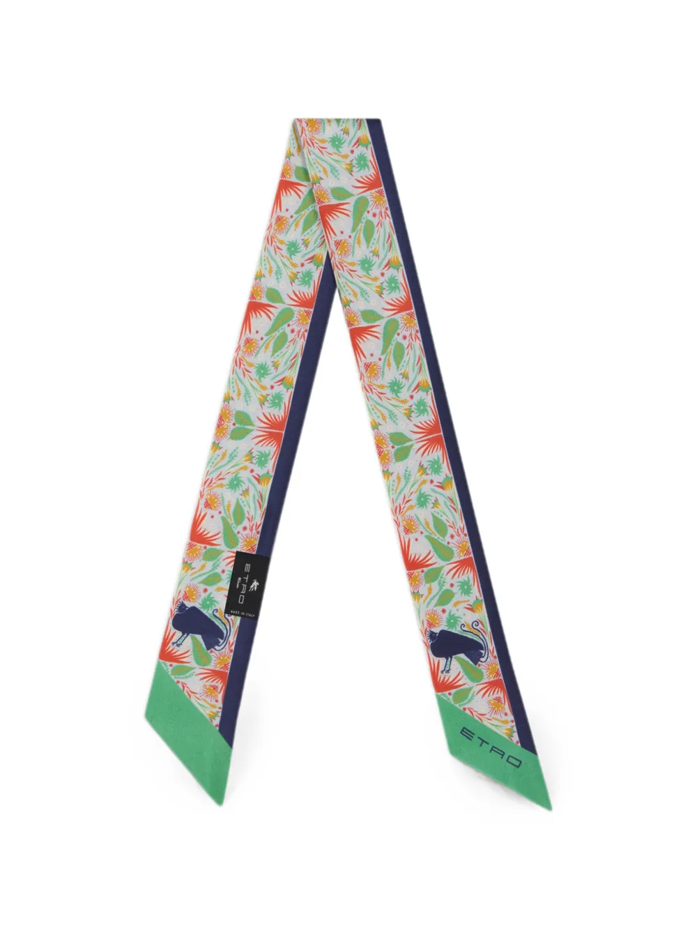 ETRO x Tabby Booth paisley-print silk scarf - Bianco
