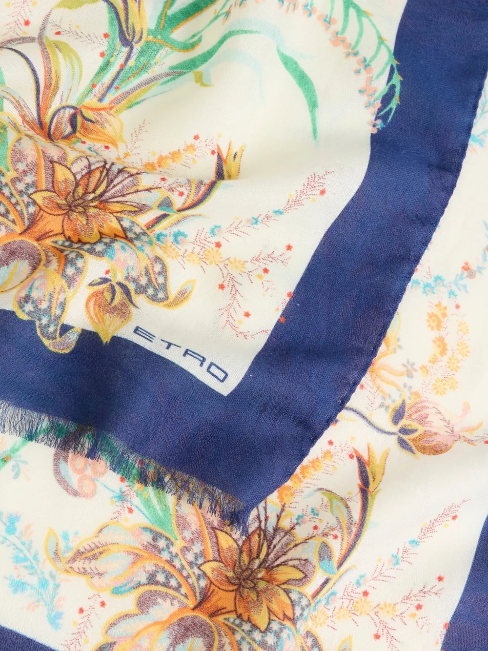 ETRO Sjaal met bloemenprint Beige