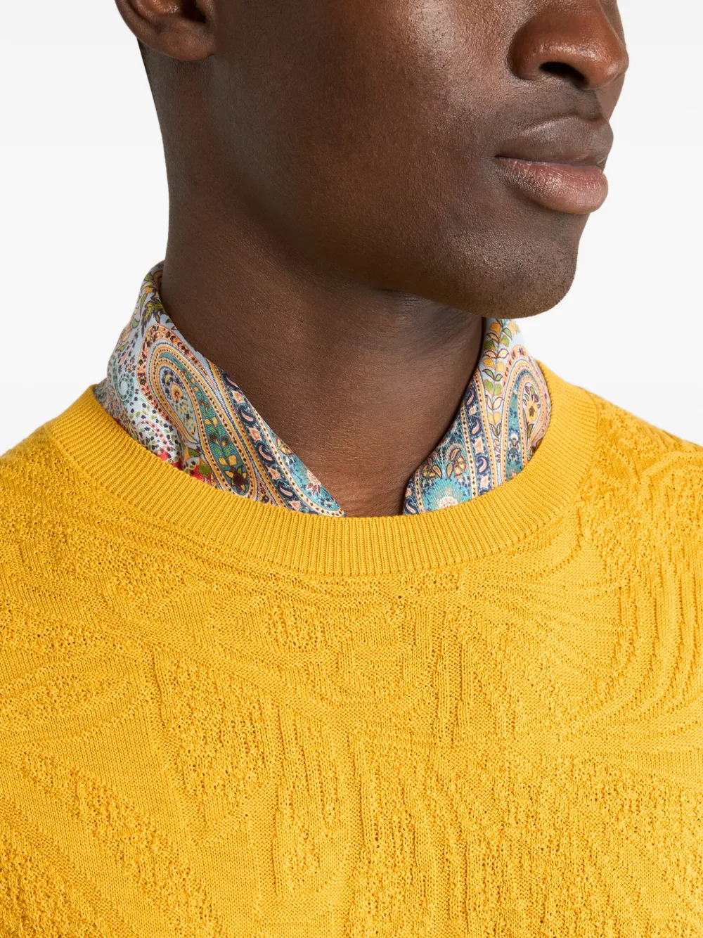 ETRO Zijden pochet met paisley-print Rood