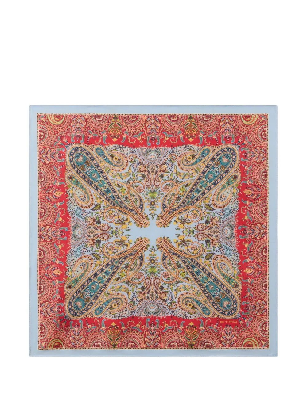 ETRO paisley-print silk pocket square scarf - Rosso