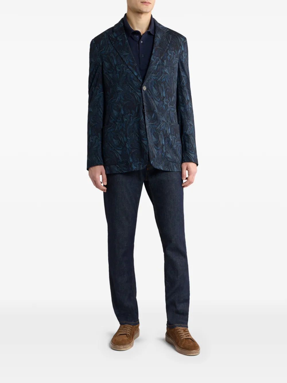 ETRO Poloshirt met geborduurd logo Blauw
