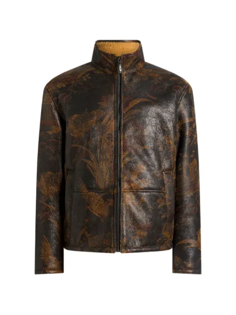 ETRO animal-print shearling-lined jacket