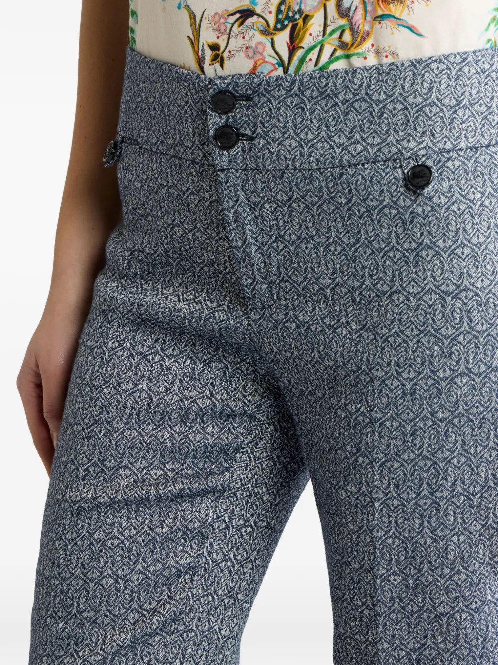 ETRO Straight broek Blauw