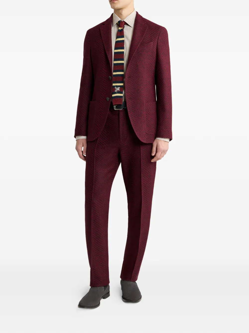 ETRO Gestreepte overhemd met geborduurd logo Beige