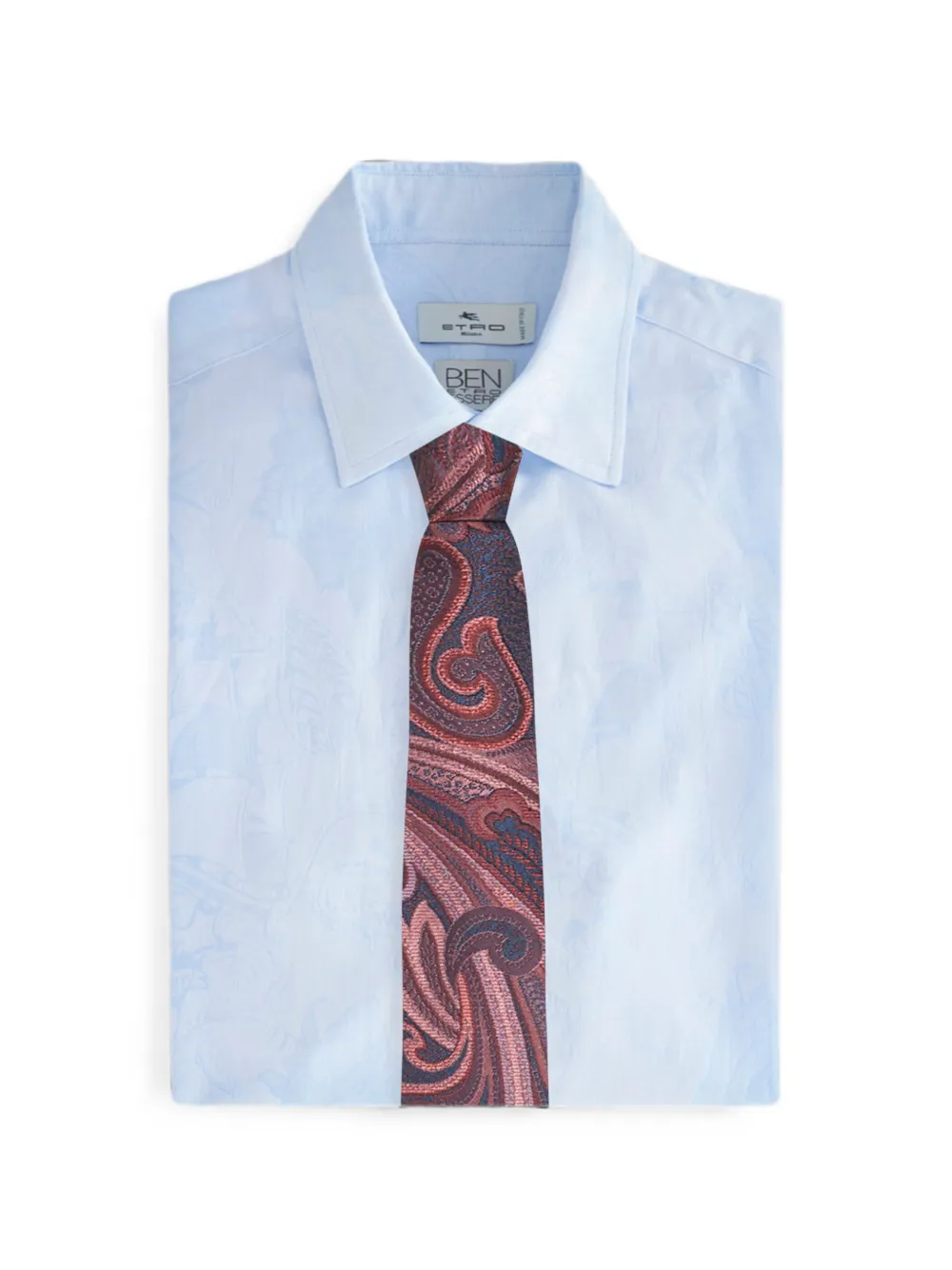 ETRO Zijden stropdas met paisley-patroon en jacquard Rood