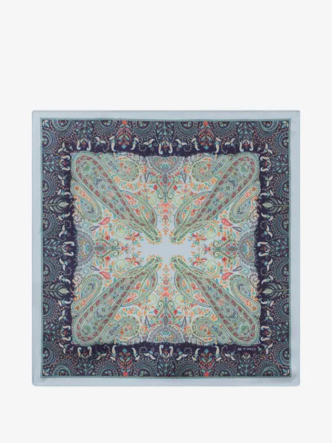 ETRO paisley-print silk pocket square scarf