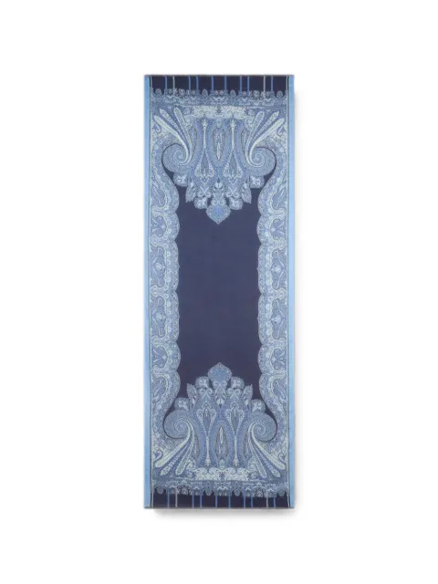 ETRO Echarpe chevron de modal e cashmere com motivo Paisley