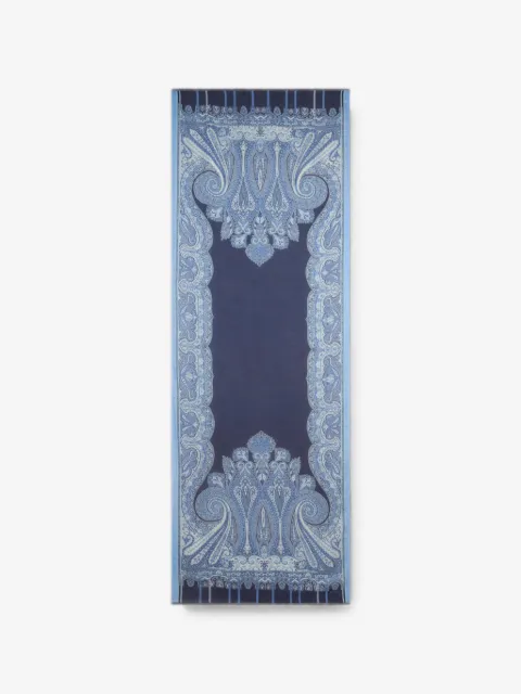 ETRO chevron modal and cashmere scarf with Paisley motif