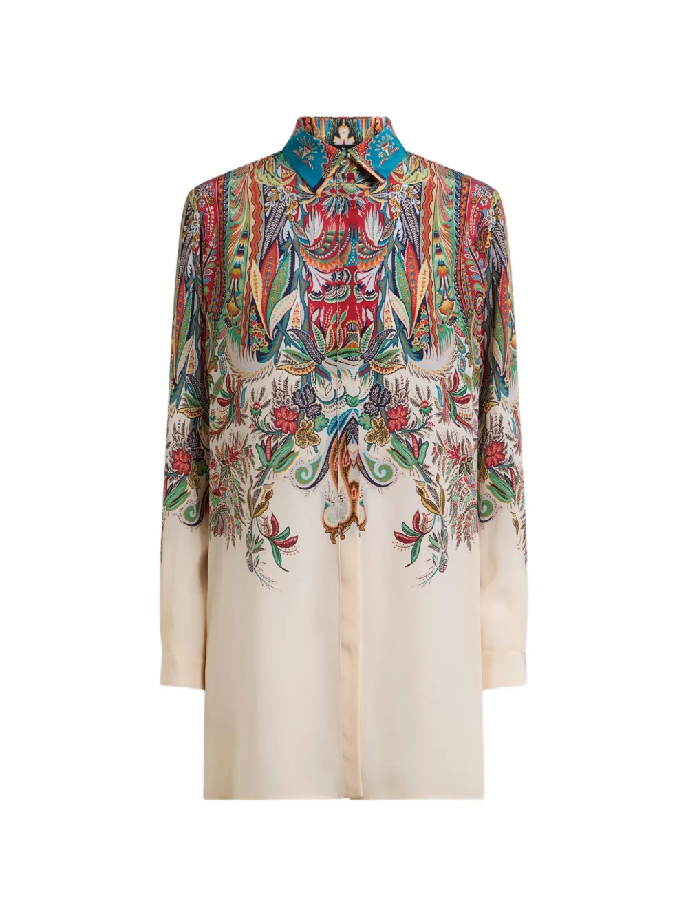 ETRO paisley-print silk shirt - Toni neutri