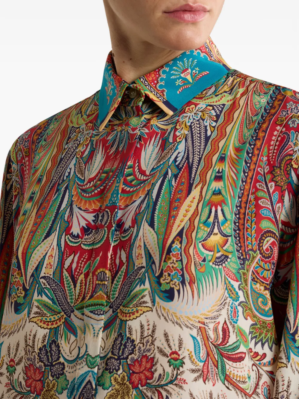 ETRO Overhemd met paisley-print Beige