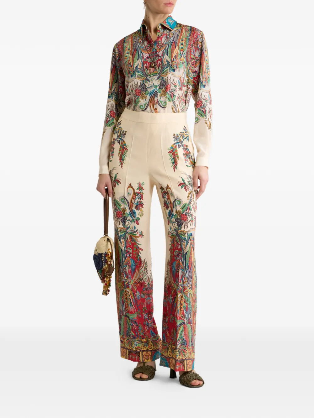 ETRO Overhemd met paisley-print Beige