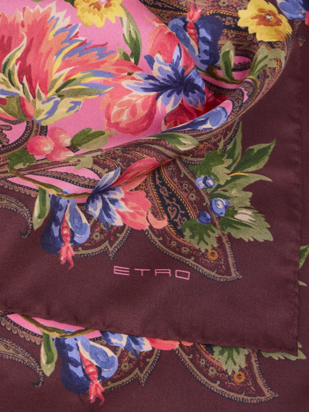 ETRO Sjaal met paisley- en bloemen-print Roze