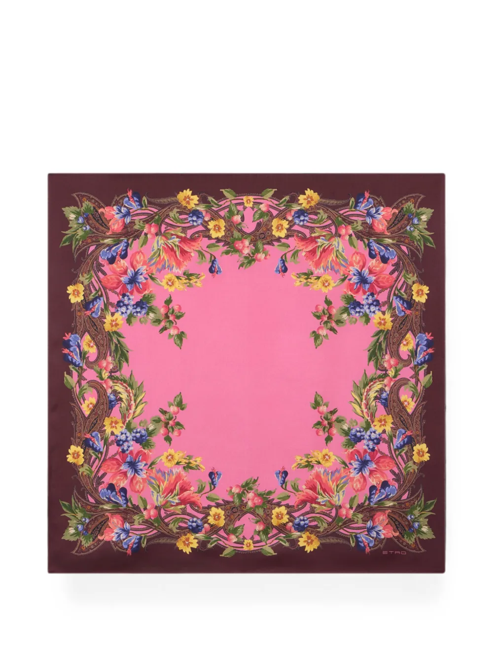 ETRO Paisley floral-print scarf - Rosa