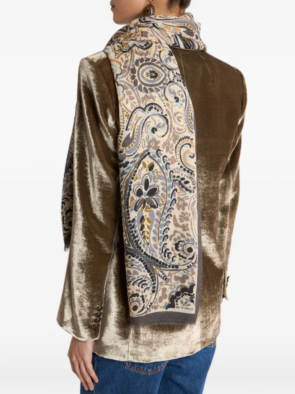 ETRO Sjaal met paisley-print Beige