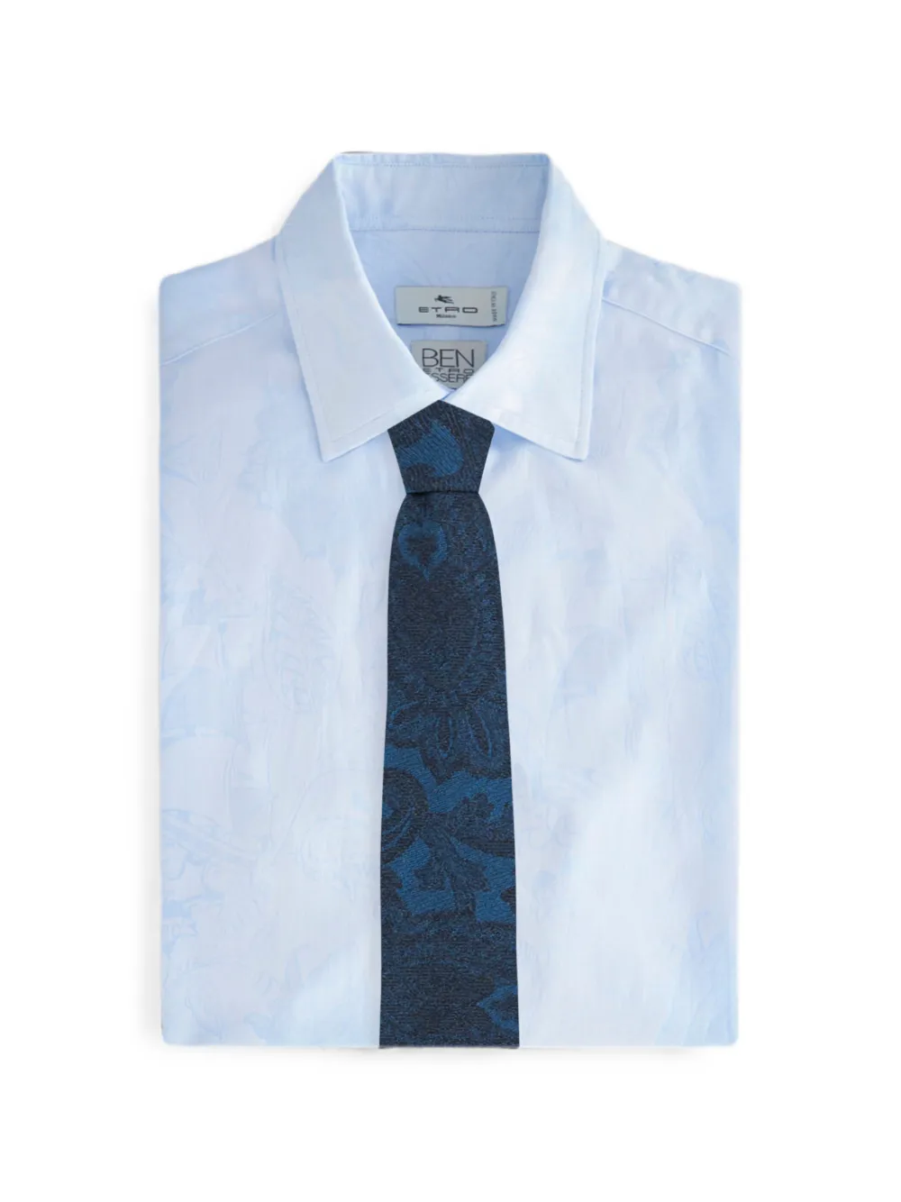 ETRO paisley silk tie Blauw