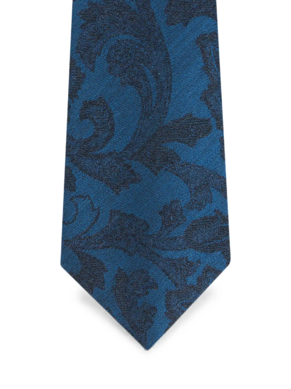 ETRO paisley silk tie Blauw